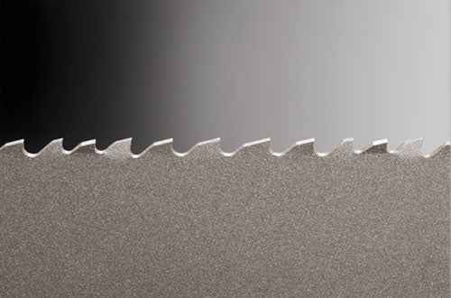 Dettaglio della dentatura: Lama a nastro bimetallica per tubi e profili